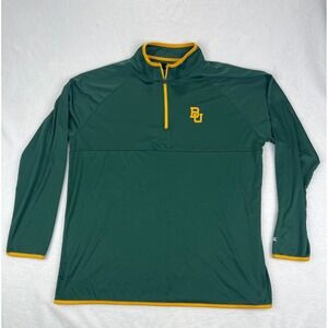 Colosseum Baylor Bears Quarter Zip Pullover Long Sleeve Shirt Mens XXL